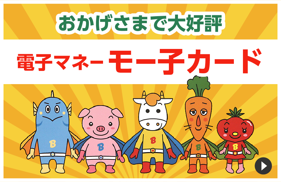 おかげさまで大好評 電子マネーモー子カード